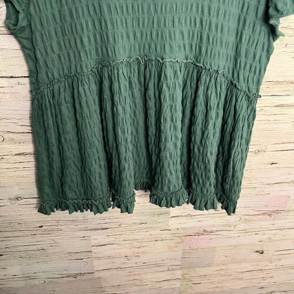 Urban outfitters oversized green blouse top  size xs - Picture 5 of 9